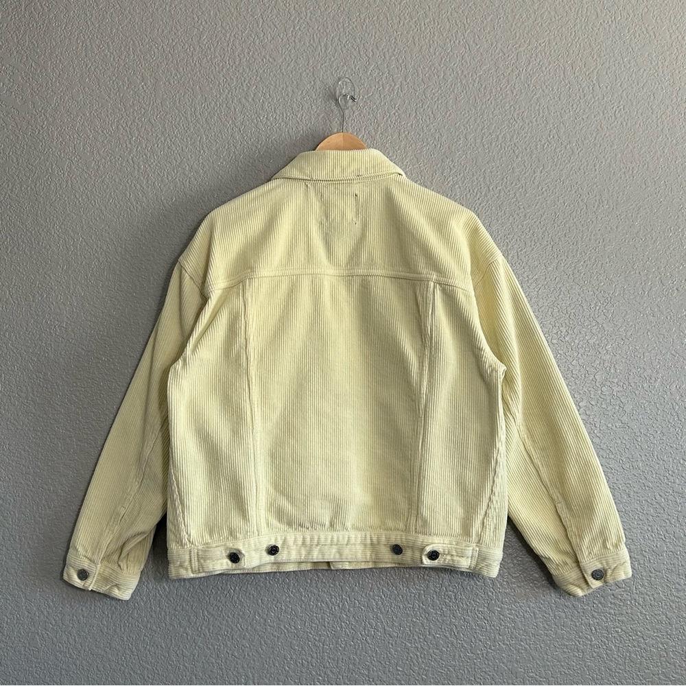 BDG Medium Trucker Jacket Button Up Collared Pale… - image 3